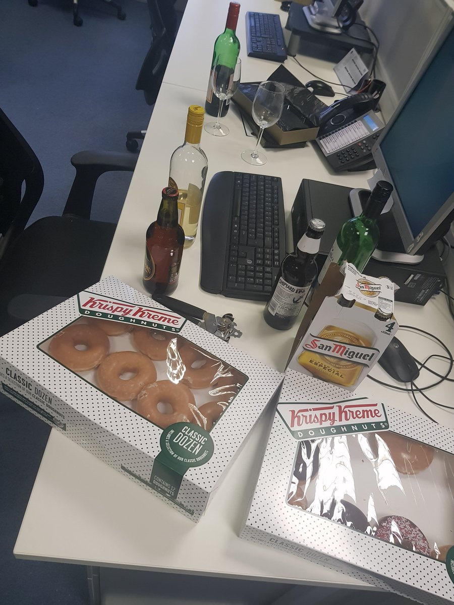 KCGroup_'s tweet photo. WE HAVE A NEW #MD!! Huge #Congratulations to Sarah Grace who is taken over after 11 years with the business!  Full LinkedIn post to follow but we're delighted and #celebrating with #drinks and #doughnuts! @krispykremeUK #Solihull @SolihullBID https://t.co/bzCnsTL0FQ