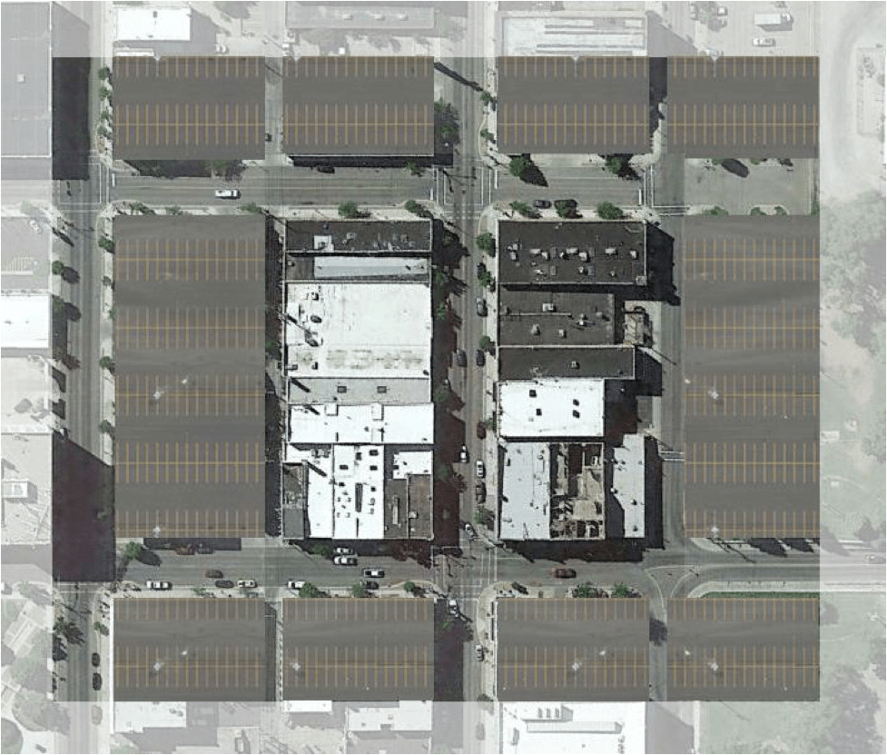 getparkplus's tweet photo. How #parkingminimums impact urban landscapes: https://t.co/VCwqSL3m9r via @StrongTowns Hint: it's not a positive outcome if you like walking or historic downtowns. #parking #urbanliving #parkingminimum https://t.co/TAX9oc0gkJ