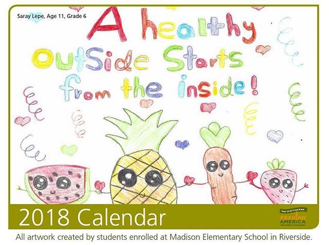 feedingie's tweet photo. Last chance! Become a monthly donor and receive a FREE 2018 calendar designed by students from Madison Elementary School! Promotion valid until 1/31/18.📆 Link in bio!
.
.
.
.
.
#farsb #wefeedtheie #foodbank #feedingamerica #hungry #foodinsecurity #en… https://t.co/S7LZc2JbEh https://t.co/zFAUExPg6G