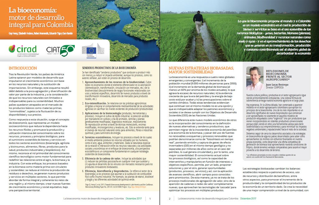 [Publicación] La #bioeconomía: motor de desarrollo integral para Colombia.  ow.ly/uNv530i5pAE <a href="/Cirad/">Cirad</a> <a href="/jlucasrestrepo/">Juan Lucas Restrepo</a> <a href="/Brigittelgb/">Brigitte Baptiste-Ballera</a>
