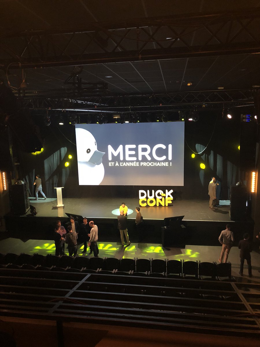 etiennecoutaud's tweet photo. #LaDuckConf c’est terminé ! Merci à tous d’être venu et surtout un grand merci aux équipes @OCTOTechnology pour l’organisation et le travail !
Un vrai plaisir de speaker dans ces conditions !
A l’année prochaine ! https://t.co/kkBKYRHhn1