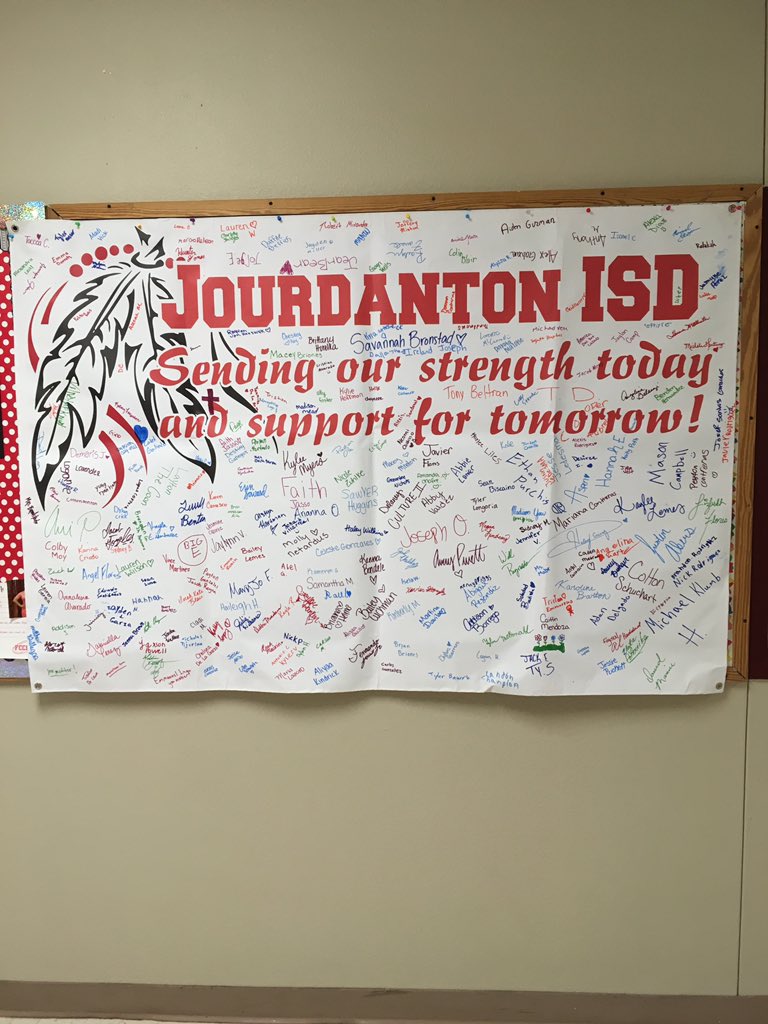 Thank you Jourdanton ISD! We'll take all the strength and support you have to offer.
