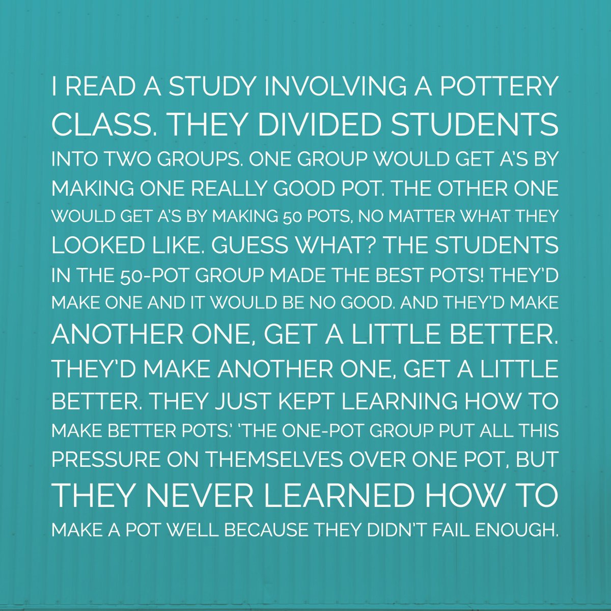 PlotFactoryCo's tweet image. Write 1 half-way decent book, or write 50 and get better after every book. #writingtips #writerslife