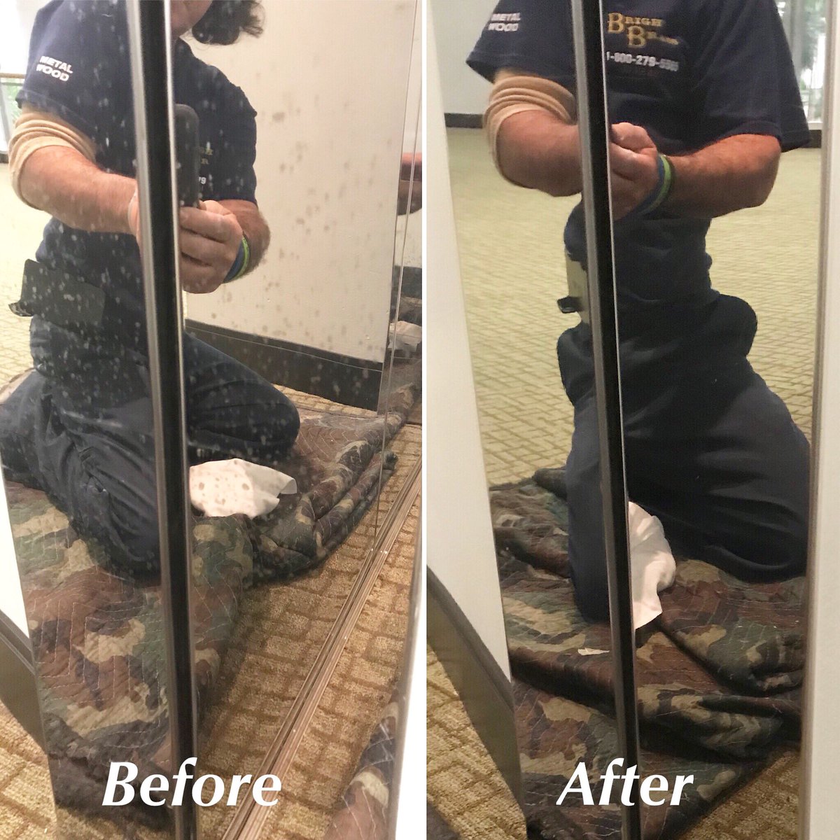 brightbrassCo's tweet photo. Before and after restoration on this Exterior Stainless Steel Elevator Door. We get those tough stains out! ✨ #brightbrass #stainlesssteel #elevatorrestoration #elevatorclean #elevatorcleaning #metalrestoration #steelrestoration #coconutgrove #buildingrestoration https://t.co/suPXWvdCo0