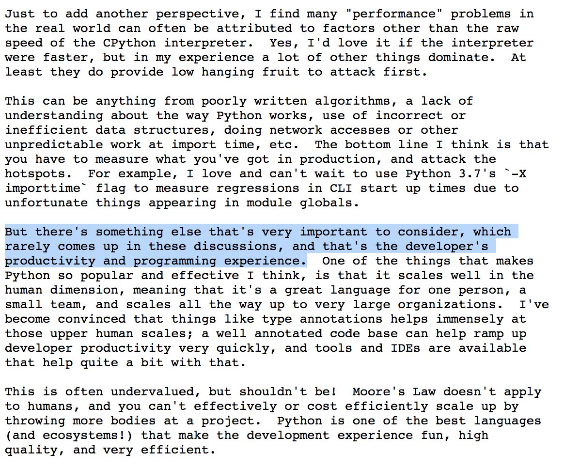 randal_olson's tweet photo. One of the major reasons that #Python has been so successful is because it's an easy language to develop in and understand.

Even if Python is sometimes slower than other languages, programmer time is always more expensive than compute time.

https://t.co/x3rJHLrmvK #programming https://t.co/RTJou7abV1