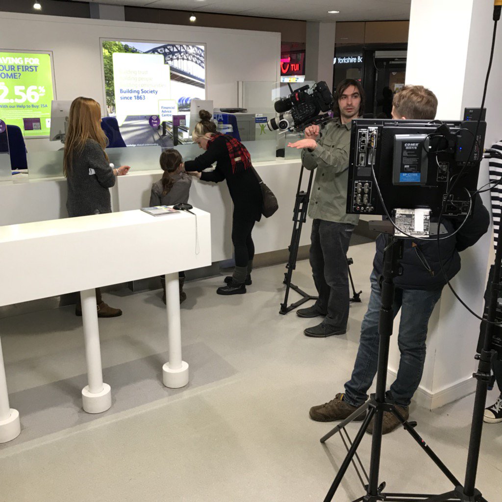 Tonight’s after-school activity: filming an ad campaign with @meerkatfilms for <a href="/NewcastleBSoc/">Newcastle Building Society</a>