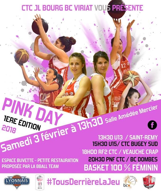 🚨 SAMEDI 3 Février 2018 "PINK DAY" 🚨
Un événement 100% Basket Féminin.
RDV dès 13h30 samedi à la salle Amédée Mercier
Pour voir l'intégralité du programme de cette journée c'est par ici ➡bit.ly/2BDJuww 👀👀