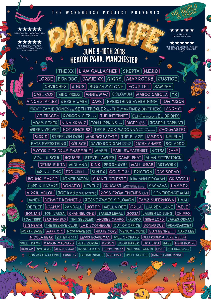 Parklife 2018 revealed...

RT for the chance to win 4x VIP Weekend tickets –

On sale Thursday 9am sharp!

parklife.uk.com