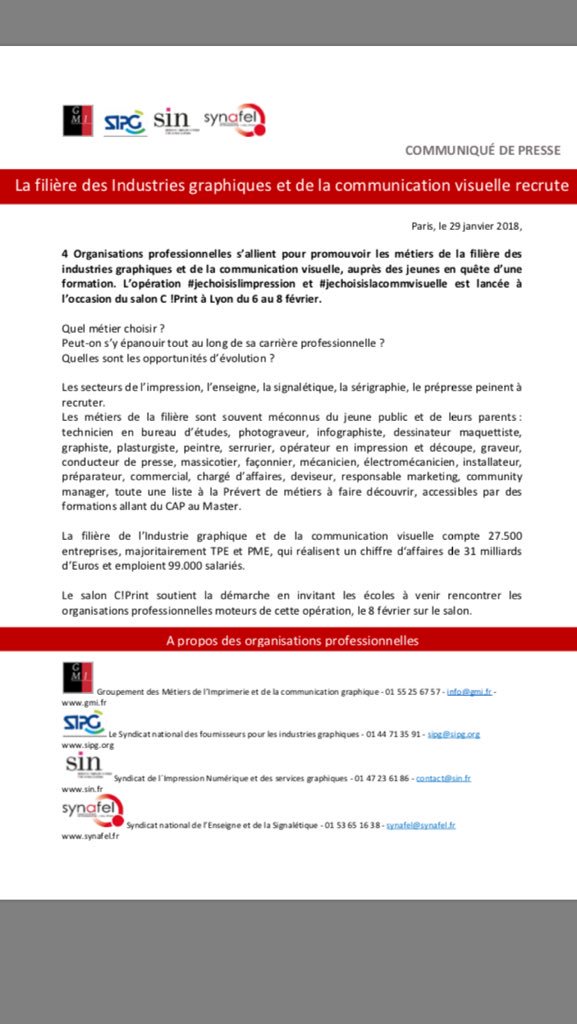 Le #SIPG au #C!Print du 6 au 8 Février.