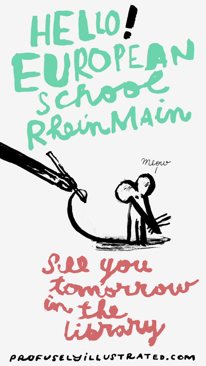 Speaking about illustrating and picture books at the European school in Bad Vilbel, Frankfurt, tomorrow. Bis morgen.