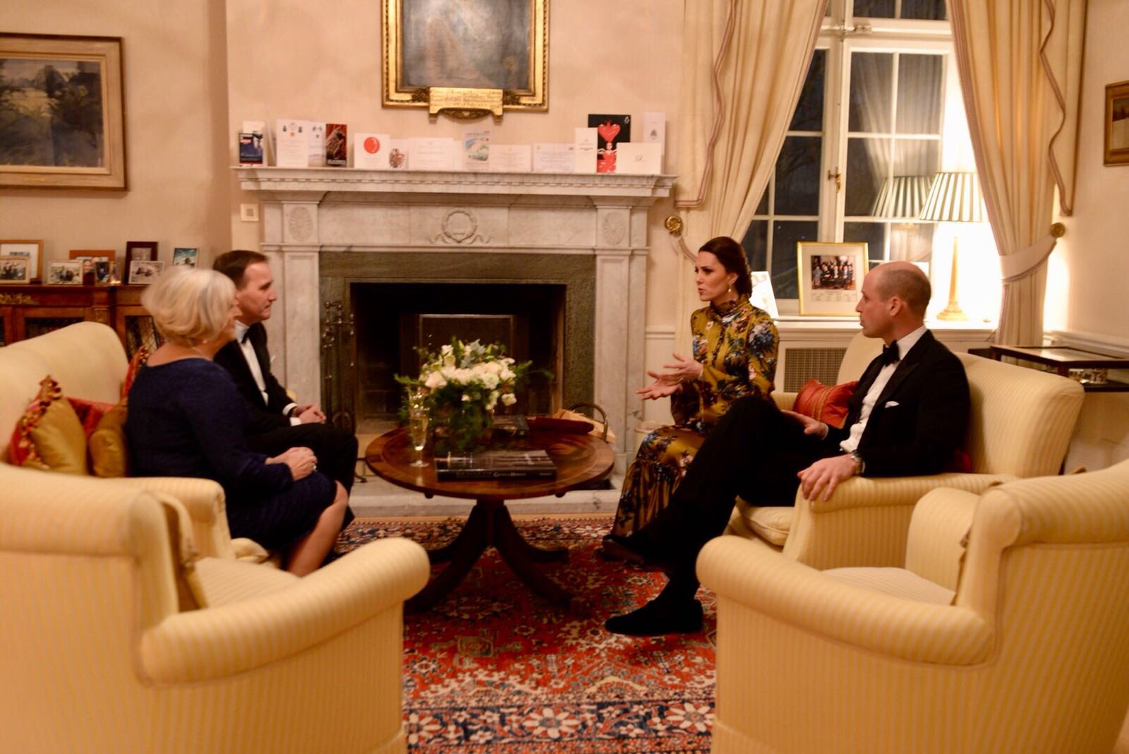 The Duke And Duchess Of Cambridge On Twitter The Duke And Duchess Meet Swedish Prime Minister Stefan Lofven And His Wife Ulla Lofven At The Residence Of The British Ambassador Royalvisitsweden Https T Co Hekzxt6ttm