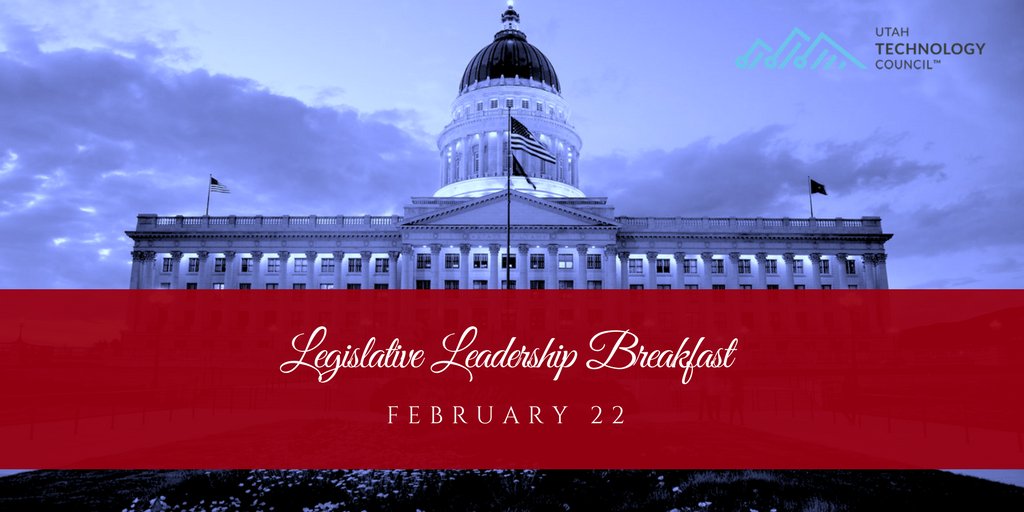 Do you have your tickets to our #legislativeleadership breakfast? Space is limited! #utahtech #utleg 
 eventbrite.com/e/utc-legislat…