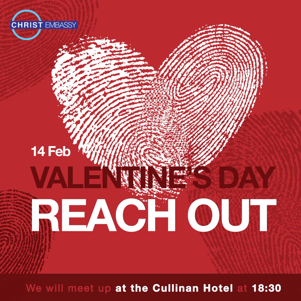 There is no LOVE outside GOD.✨
Help someone find TRUE LOVE  which is GOD this Valentine's Day.🌹
Join Christ Embassy as we Reach out and reveal that True Love is knocking at the door of their hearts, and all they have to do is let HIM come in.❤