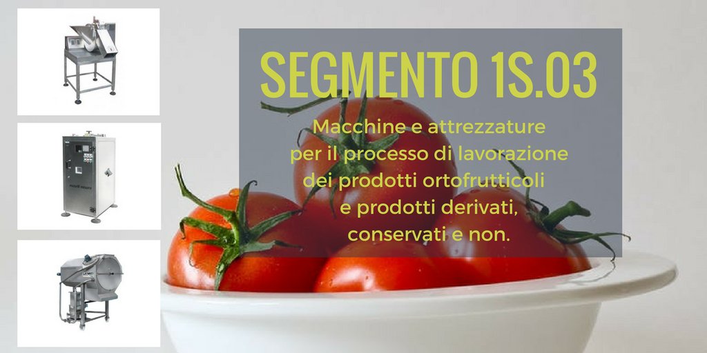 ItaliaFoodTec's tweet photo. SEGMENTO 1S.03
Macchine e attrezzature per il processo di lavorazione dei prodotti ortofrutticoli e prodotti derivati, conservati e non.
#Food #Foodproduction #Industry
https://t.co/UvUlz7b8gX https://t.co/LVaeLAdUdd