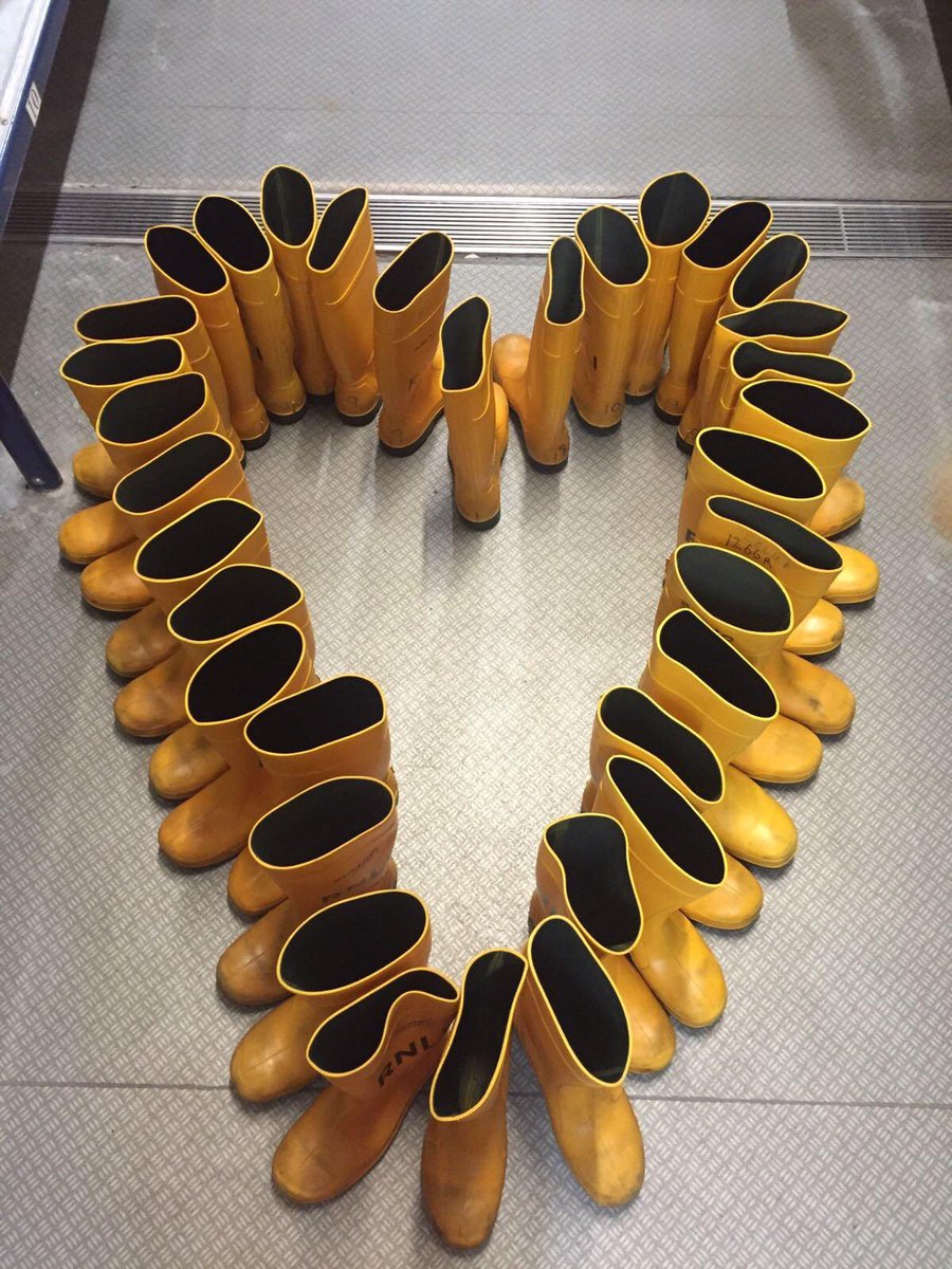FundLifeboat's tweet photo. Roses are red, wellies are yellow...

We’re rubbish at poetry but still love you! 
#HappyValentinesDay to all our friends, supporters and crews. https://t.co/K7zyYsXOSL