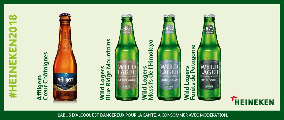 HEINEKENFrance's tweet photo. En 2018, les grandes marques rivalisent de créativité et offrent de nouvelles saveurs #WildLagers #HEINEKEN2018 https://t.co/OvbEp6D4QR