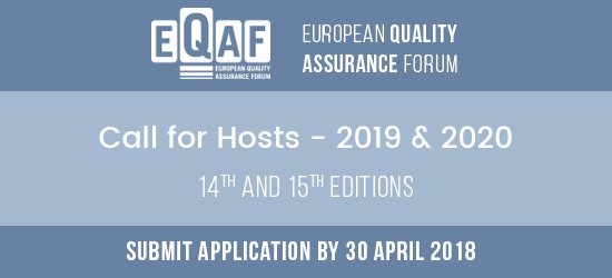 euatweets's tweet image. #CallForHost: #EQAF is currently looking for EUA member institutions to host the 2019 &amp;amp; 2020 Forums! Deadline for applications: April 2018. Find out more at: bit.ly/EQAF2019-2020t  @EQAF @EURASHE @ENQAtwt @ESUtw #QA