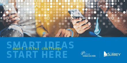 CityofSurrey's tweet image. What smart idea do you have that would improve people’s quality of life in #SurreyBC? Join us as we partner with the @CityofVancouver in a national #SmartCitiesChallenge for the opportunity to win a federal prize of $50 Million. #smartertogether smartertogether.ca