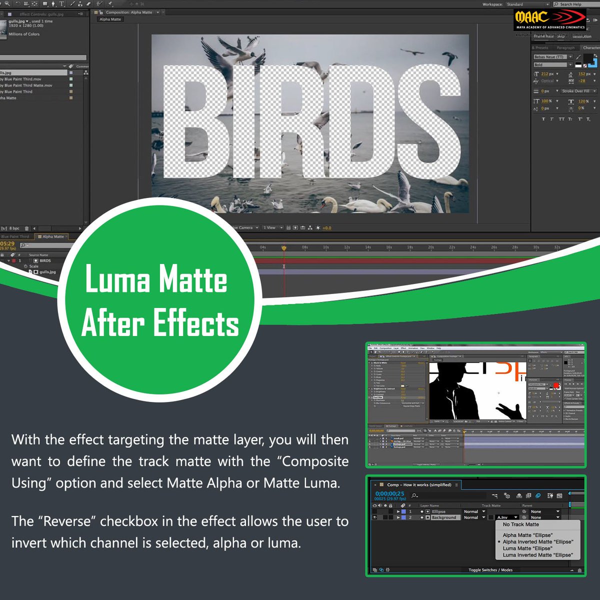 MaacAhmedabad's tweet photo. Luma Matte After Effects !!!
https://t.co/96FtgoLubW
#LumaMatteAfterEffects #LumaMatte #AfterEffects #TrackMatte #zoomtransition #Photoshop #Animation #AnimationCourses #MaacCGRoad #MaacSateliteRoad https://t.co/Be2SEaojUv