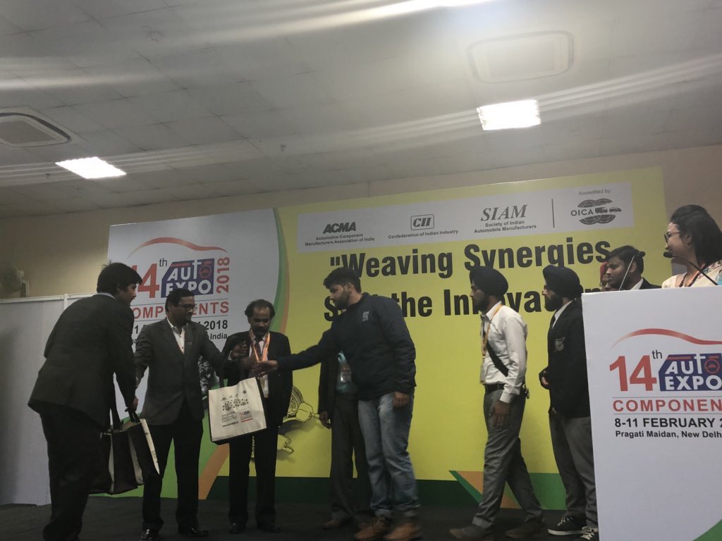 AEComponentShow's tweet photo. Winners of the ‘Weaving Synergies: Spot the innovation’ contest were: 
3rd Runner up: DAV Team 1
2nd Runner up: Kurukshetra Uni.
1st Runner up:  Academy Pune
Winner: Amity University
#AECompShow18 https://t.co/2jG3dX4Ilk