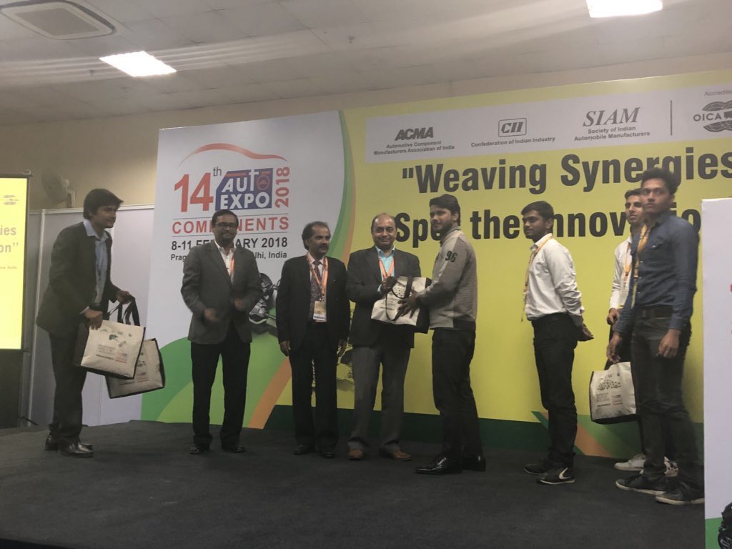AEComponentShow's tweet photo. Winners of the ‘Weaving Synergies: Spot the innovation’ contest were: 
3rd Runner up: DAV Team 1
2nd Runner up: Kurukshetra Uni.
1st Runner up:  Academy Pune
Winner: Amity University
#AECompShow18 https://t.co/2jG3dX4Ilk