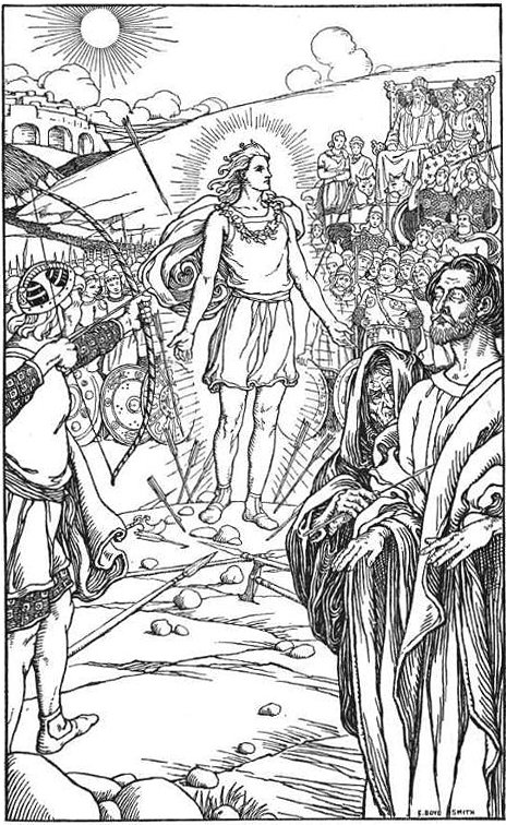 Waasland_Wolf's tweet photo. Each arrow overshot his head (1902) by Elmer Boyd Smith
#Baldur #Nehlen 
#Wyrd https://t.co/l42Vsut63t