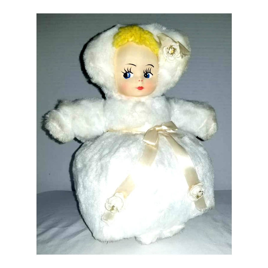 JunkYardBlonde's tweet photo. Vintage Musical Plush Doll, KING TOY, Wind Up Doll, Mask Face Dol… https://t.co/XnUEv1eJ5q #Gotvintage #MaskFaceDoll https://t.co/j6FIkRl03Q