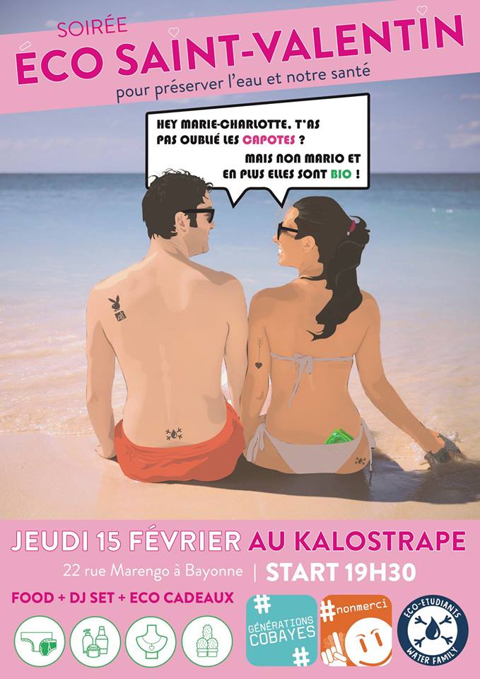 [AMOUR] Venez jouer les prolongations avec nous demain pour une 💗#StValentin💗 water engagée &amp; pas moins orgasmique ! Promis, il y en aura pour tous les goûts 🍑🍆 #santé #plaisir #bayonne #écoétudiants #alternatives
