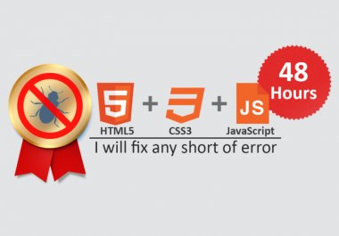 I will #fix #bugs in #html #css #javascript etc on #Fiverr
goo.gl/P4vWYE
#errors #debuging #testing
