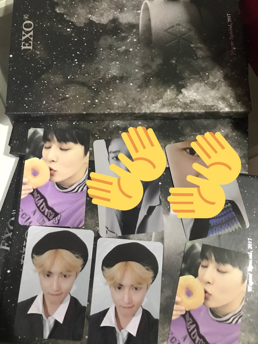 Sakurasake10ten's tweet photo. WTT 🔻

👉🏻Album: universe 
Have: PC xiumin , suho
Want: baekhyun , Kai , chanyeol ,D.o

👉🏻Album: count down 
Have: PC xiumin 
Want: baekhyun , Kai , chanyeol ,D.o

👉🏻Exchange at elyxion in sg  😃
👉🏻Exchange at elyxion in bkk 😃

#XIUMIN #SUHO 

@EXOtradingSG https://t.co/wFPc4ckmhv