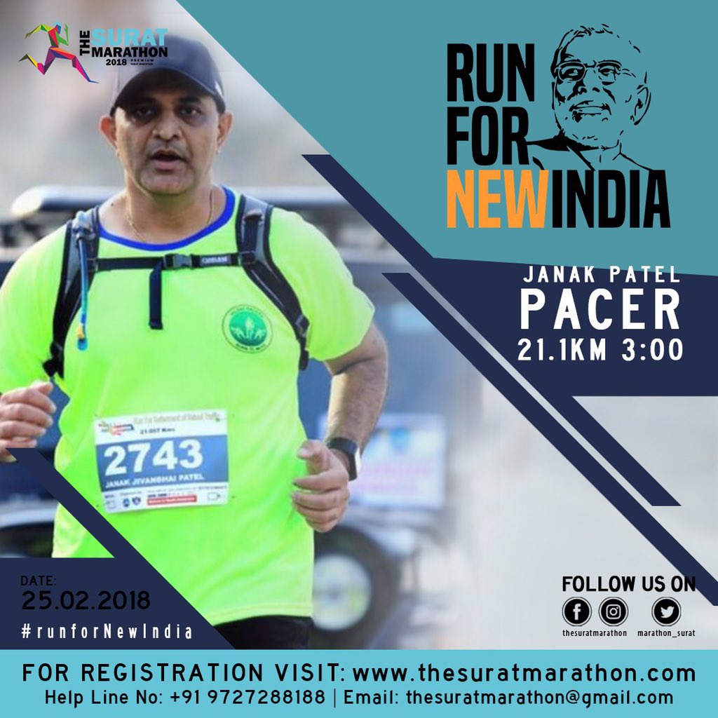 marathon_surat's tweet photo. Proud to Welcome our Pacers
Register: https://t.co/6016pmlBfr

#runfornewindia 
#zerowastesurat
#tapisuratslifeline
#runnersfortapi
#puretapi 
#runsurat
#runfortapi
#nightmarathon
#thesuratmarathon https://t.co/yHg0sdRElt