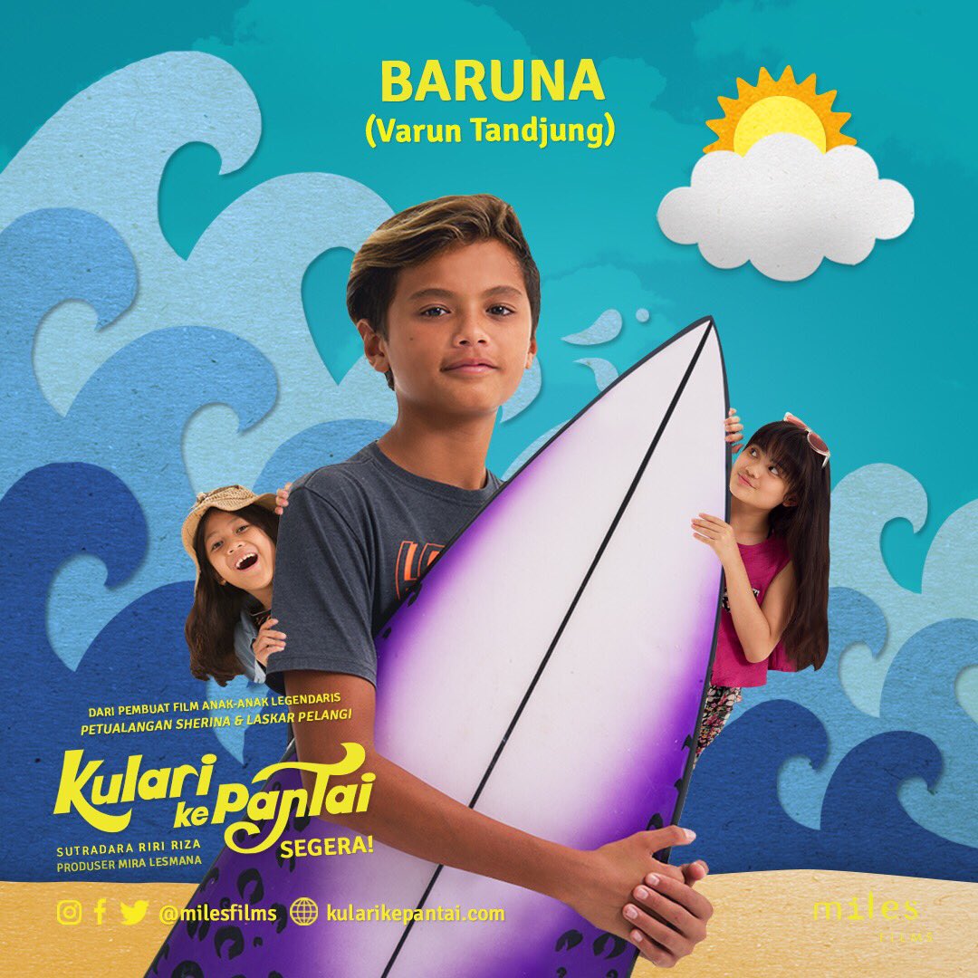 Gak hanya ganteng dan keren, Baruna juga jago surfing! Siap-siap dibikin terpukau dengan aksinya 🏄🏽‍♂!

Ikuti terus timeline <a href="/milesfilms/">Miles Films</a> untuk berkenalan dengan karakter lain di film #KulariKePantai!

#FilmIndonesia #FilmNasional #FilmAnak #FilmAnakAnak #ComingSoon #MilesFilms