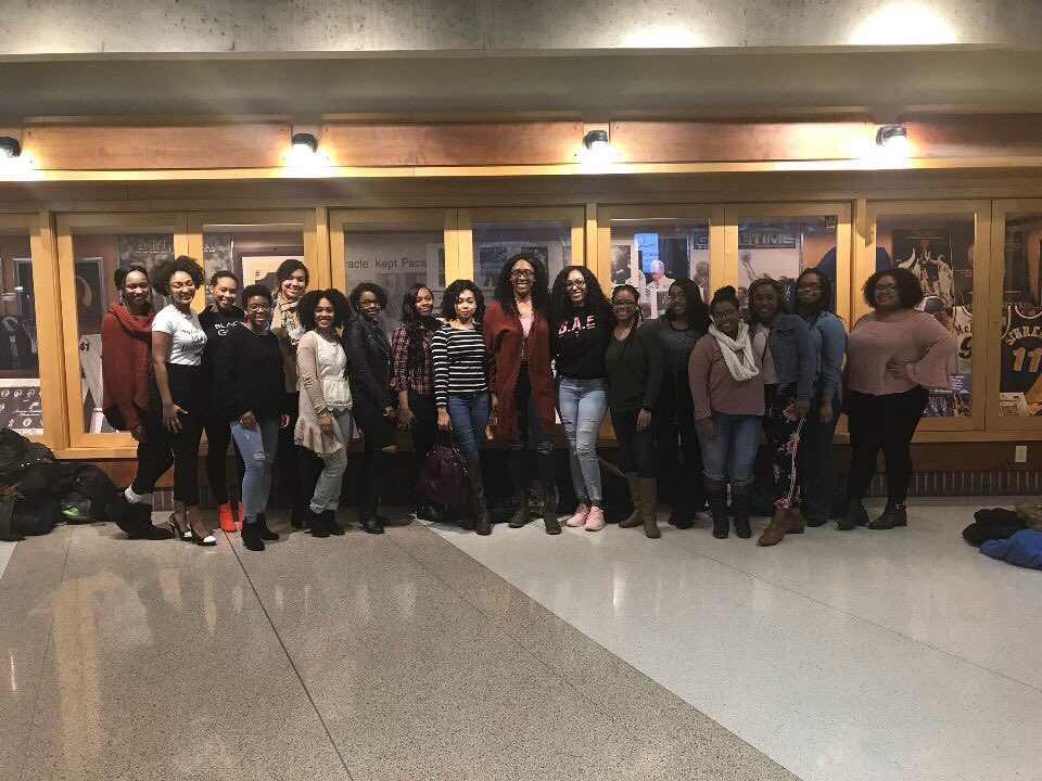 SAAS_IUPUI's tweet photo. SAAS had such a beautiful time at the Moderated Conversation with OUR First Lady. Thank you @deap_iupui &amp; Eric Williams for providing us with this opportunity 💜 https://t.co/BwiGqc74Ah