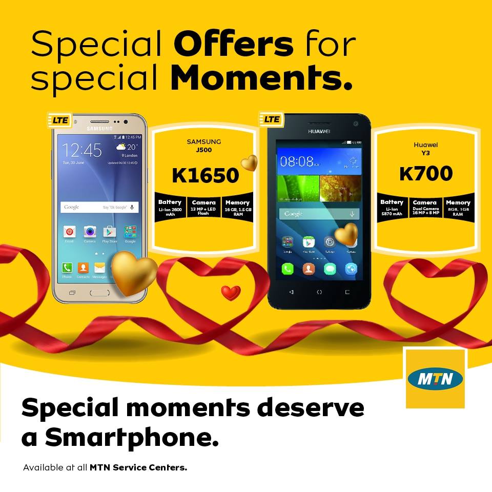 MTN_Zambia's tweet image. Say Happy Valentine&apos;s na ka smartphone! These and more great deals at our Service Centres! Now bae has no excuse for not getting in-touch. #YearOfTheCustomer  #DataThatWorks