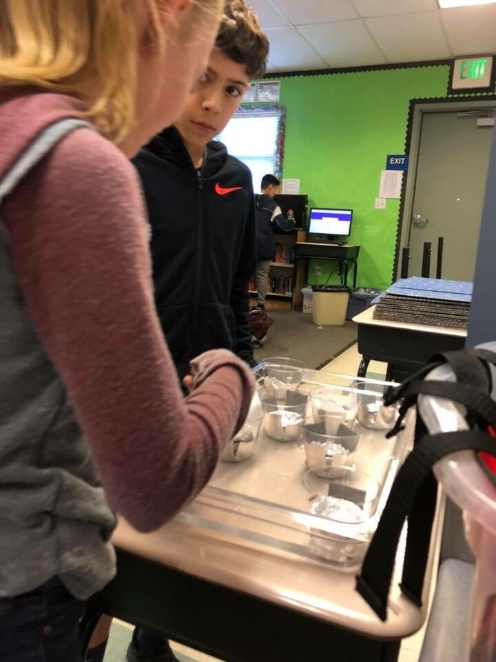earlexplorers's tweet photo. It’s all about heat transfer for these sixth graders. What’s your best insulator? Science experiments in action today. #explorescience #inquiry https://t.co/Tl0GP0tlei