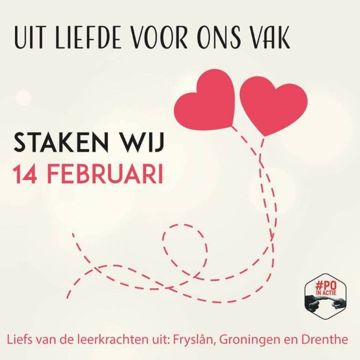 OBSApollo1's tweet photo. Ook onze leerkrachten staken vandaag uit liefde voor ons vak! #POinactie https://t.co/UOFvPMkwV3