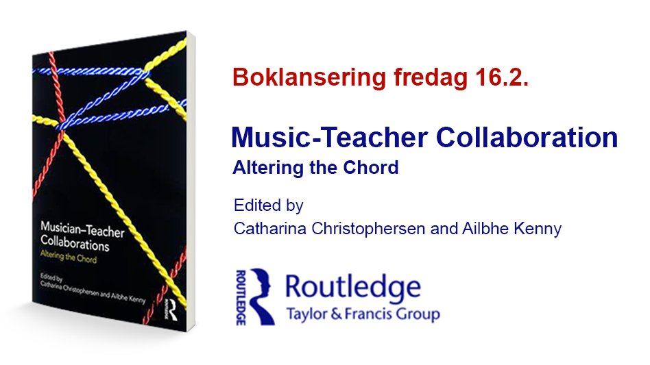 Få med deg boklansering av Musician-Teacher Collaborations. Altering the Chord på fredag 16.2. bit.ly/2F3tY0o @cathachristoph @hvl_no <a href="/HVLBibliotek/">HVL - bibliotek</a> <a href="/UiB_UB/">Biblioteket UiB</a> <a href="/UniOslo/">Universitetet i Oslo</a> <a href="/OsloMet/">OsloMet</a>