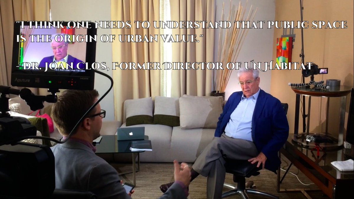 tigranhaas's tweet photo. "I think one needs to understand that public space is the origin of urban value." - Dr. Joan Clos (WUF 2018), Former Director of UN Habitat CFP Kyle Farrell Interviewing Dr Clos @Joanclos @UNHABITAT @FutureofPlaces #unitenations @PPS_Placemaking @michaelwmehaffy @KTHuniversity https://t.co/DBLRqSimyZ
