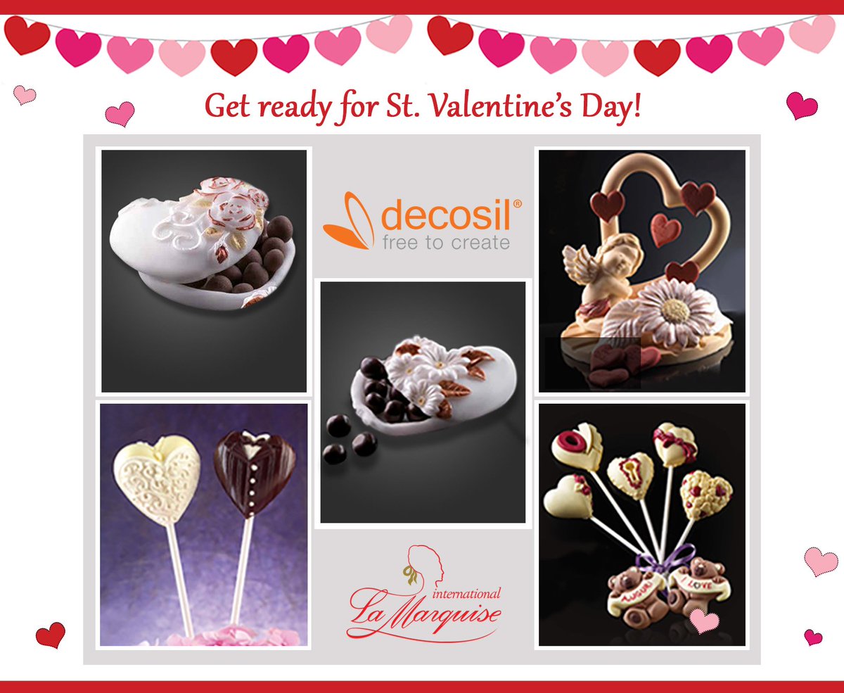 lmiuae's tweet photo. Get ready for St. Valentines Day! Prepare your own masterpieces with our professional moulds #decosil.
A love of chocolate ideas and proposals for this special day.
#valentinesdayideas #chocolate #professionalmoulds https://t.co/fxE6yKG3gB