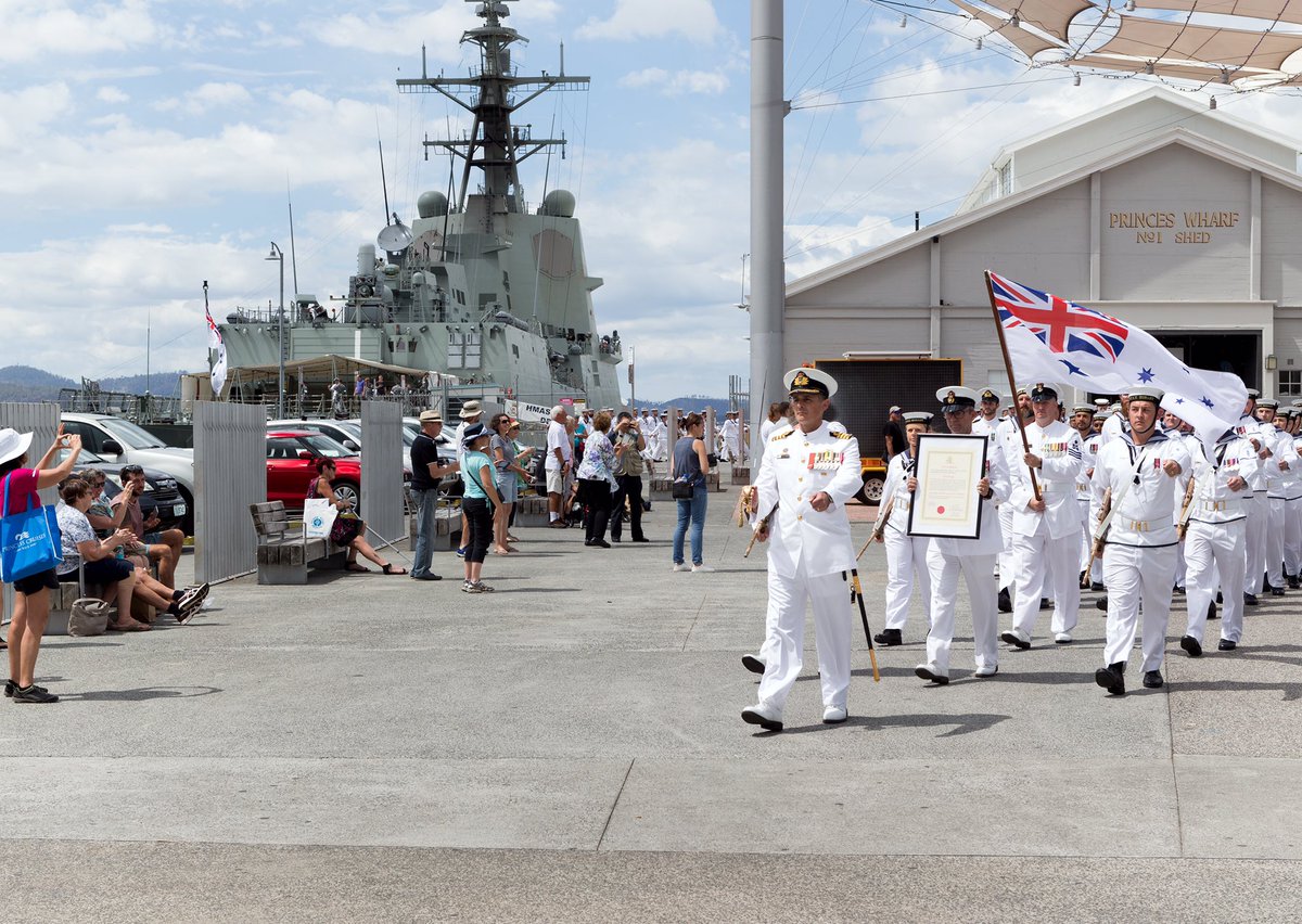 #YourADF's HMAS Hobart has completed its first replenishment at sea linking up with HMAS Anzac off Australia’s east coast before a maiden visit to her namesake city