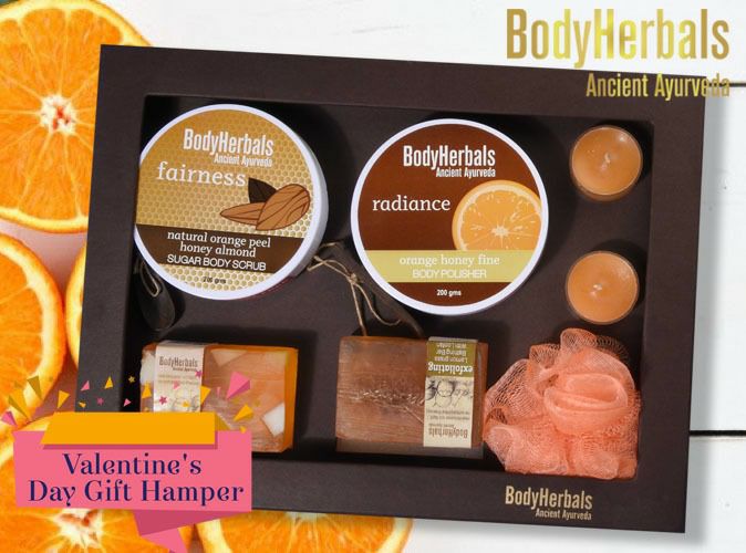 Orange+ Honey+ Almond= The perfect Valentine's Day gift hamper from #BodyHerbals! Buy it now on Amazon India and Flipkart.

#BHAyurveda #Vdayspecial #GiftHamper #orange #honey #almond #giftsforher #scrub #vday #vdayhamper #beauty #skinessentials #essentialstyle #fragrance