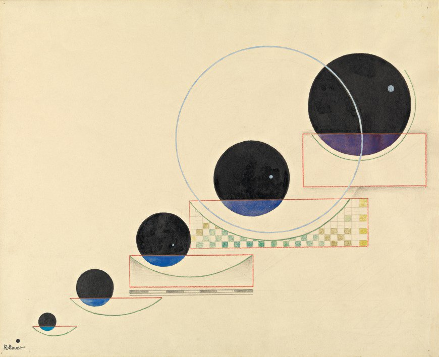 MuseoGuggenheim's tweet photo. ¿Hacemos pompitas con el lunes? #RudolfBauer "Space" #GuggenheimCollection https://t.co/Cw3xXcvWab