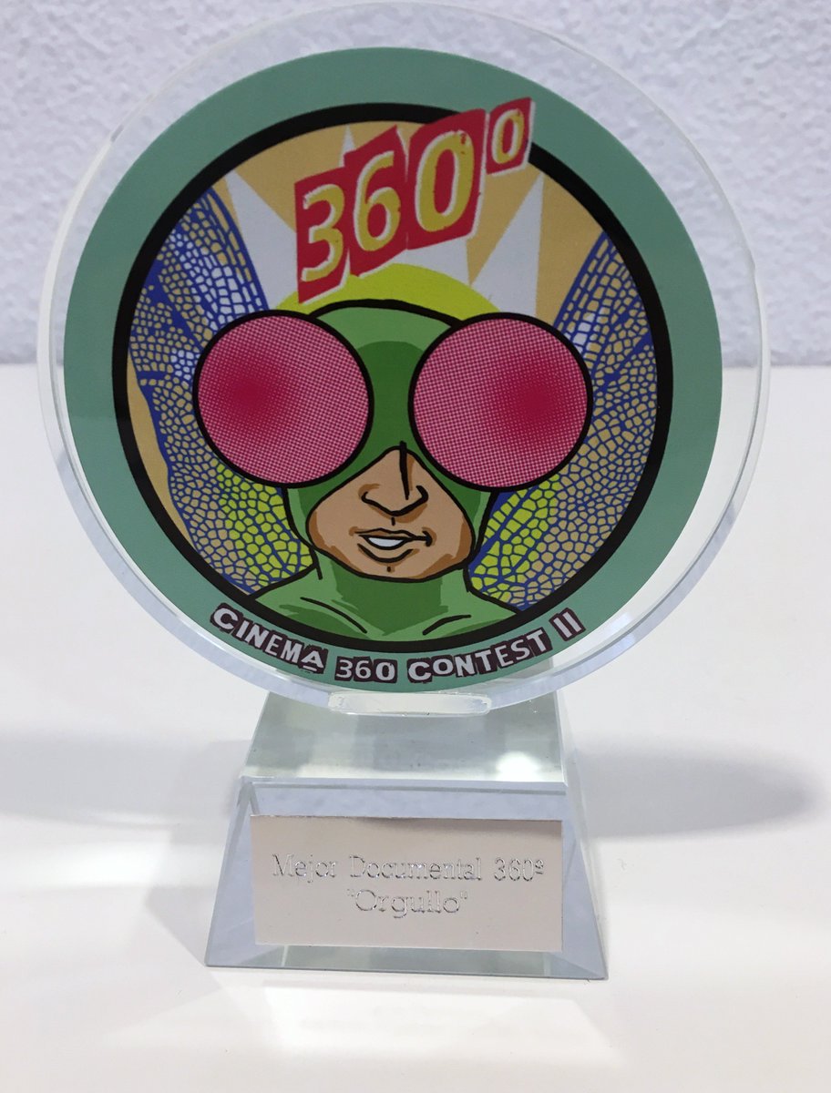isostopy's tweet photo. Así de bien luce en nuestra oficina el premio del Festival @Cinema360C al mejor corto en #360º por "Orgullo": un documental inmersivo sobre el @WorldPride2017. 
https://t.co/VkwwcSPN4X
¡Gracias @LesGaiCineMad @FELGTB @FTriangulo @JesusGenerelo @Shangaycom! https://t.co/sr8R7bKKNc