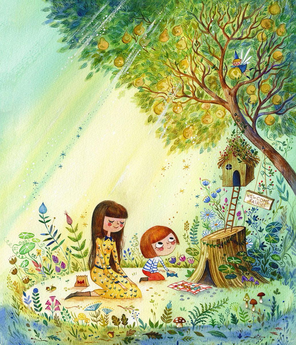 _illustrationX's tweet photo. #TheFairyHouse : #AgnesErnoult produces an exquisite artwork illustrating a poem for #LadybugMagazine #editorial #children #books #narrative #gardens #fantasy #poems #illustration #artist #creativity #magzine #colourful #fun https://t.co/ftdfJ5DFrg https://t.co/WbdvsuU4dK