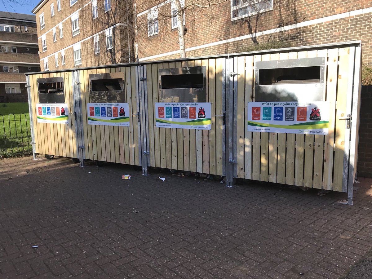 JonNottWcF's tweet photo. @IslingtonBC These terribly designed cupboards for recycling bins in Hyde Village are a real barrier to use. https://t.co/cAEPH0UdEo