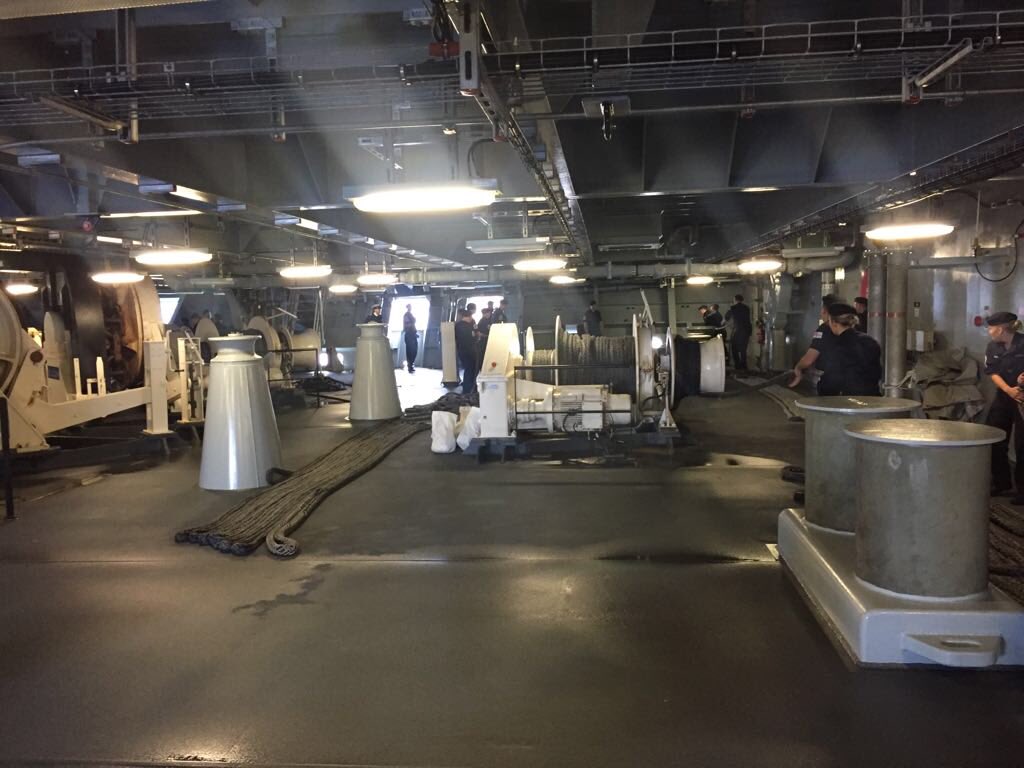 Rope handling taking place