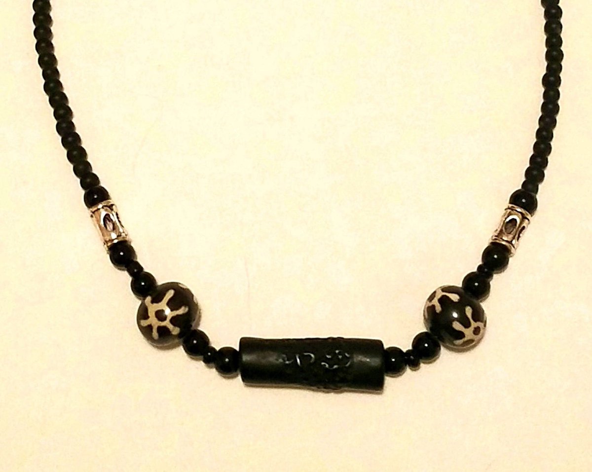 Free US shipping sale until March 3 - Excited to share the latest addition to my #etsy shop: Men's bone bead lava stone necklace etsy.me/2Ch79Dq #jewelry #necklace #forhim #valentineforhim #bonebeads #mensnecklace #lavastonenecklace #lavastonejewelry #bonebeadje