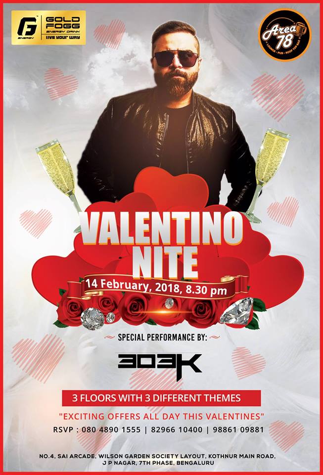area78pub's tweet photo. This Valentine's Day ,Come Celebrate with us 
3 Floors with 3 Different Themes
Special Curated Food &amp; Drinks
Celebrity DJ 303
Fun, Music, Love, Candle Light, and More
Book your seats now- 080 48901555 / 9986973233 https://t.co/h3zH6j0dZs