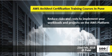 seed_workshops's tweet image. AWS Architect Certification Training Courses In Pune. Apply Now: goo.gl/qs7Uq1
#amazonvirtualprivatecloud, #awsvpctutorial, #awsvpc, #awsdevopsengineer, #awsprofessional, #awsdeveloperassociate, #awssysopsadministrator, #awssolutionarchitect, #awscertified