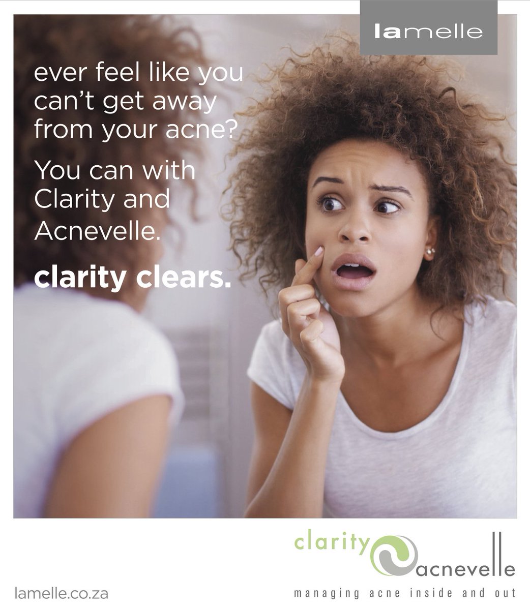 You don't have to worry about #Monday blues or acne with Clarity. Ask your skincare specialist about Clarity by Lamelle. #ClarityClears